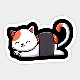 Cat Sushi Sticker